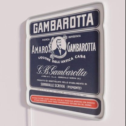 Amaro Gambarotta Old Italian Liquor Rgb Led Neon Sign - Shineneon