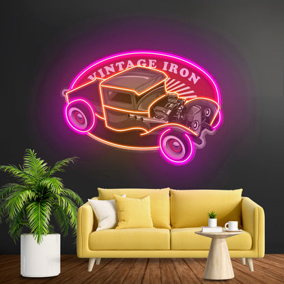 Amazing Black Hotrod Truck Led Neon Sign Light Custom Led Signs - LED neon sign view 5