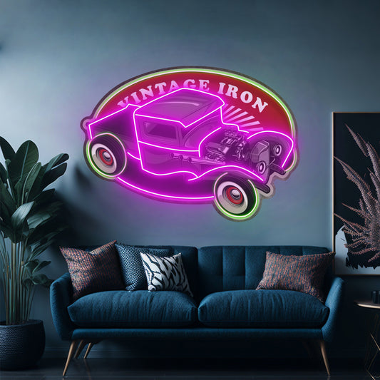 Amazing Black Hotrod Truck Led Neon Sign Light Custom Led Signs