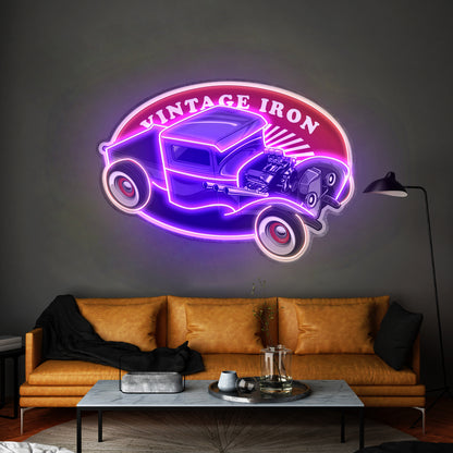 Amazing Black Hotrod Truck Led Neon Sign Light Custom Led Signs - LED neon sign close-up detail