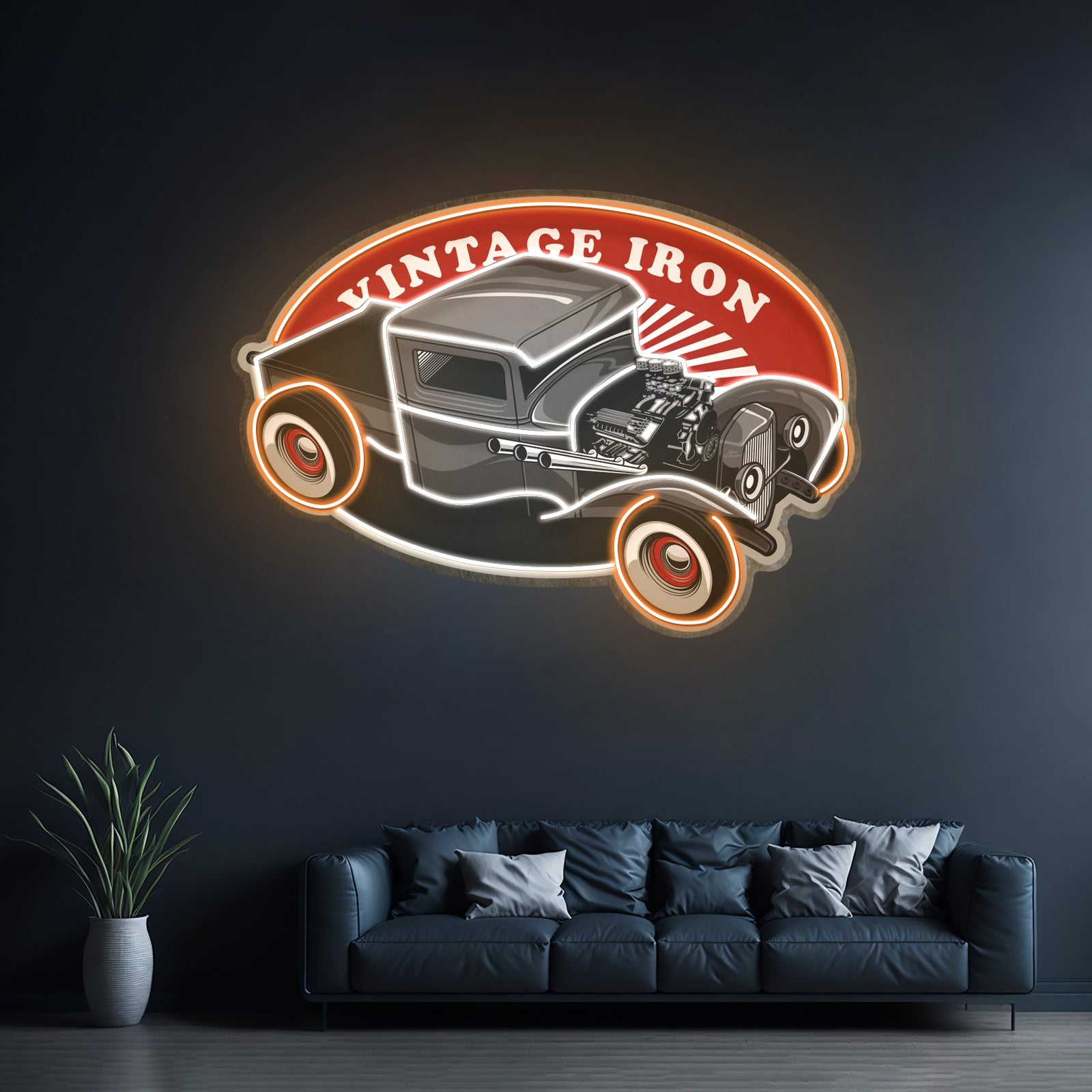 Amazing Black Hotrod Truck Led Neon Sign Light Custom Led Signs - LED neon sign view 7