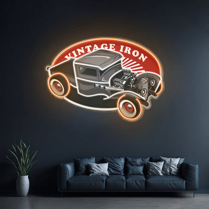 Amazing Black Hotrod Truck Led Neon Sign Light Custom Led Signs - LED neon sign view 7
