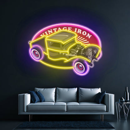 Amazing Black Hotrod Truck Led Neon Sign Light Custom Led Signs - LED neon sign view 6