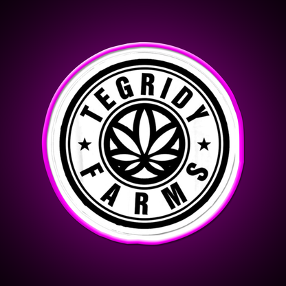 Amazing Offer Tegri Weed Hemp Inspired Green Leaf Led Neon Sign Rgb Color - Neon sign mounted on wall in room