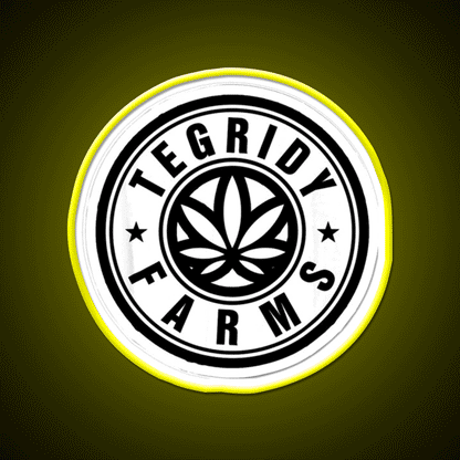 Amazing Offer Tegri Weed Hemp Inspired Green Leaf Led Neon Sign Rgb Color - Custom LED neon sign front view