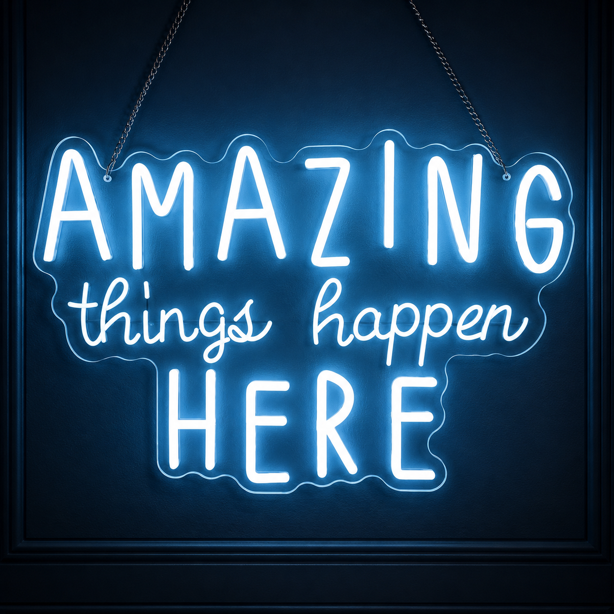 Amazing Things Happen Here Wall Decor LED Neon Sign - 02 High-Converting Product Image