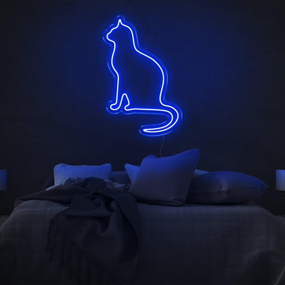Amber Cat Silhouette Led Neon Sign For Modern Bedroom Wall Decor | Shineneon
