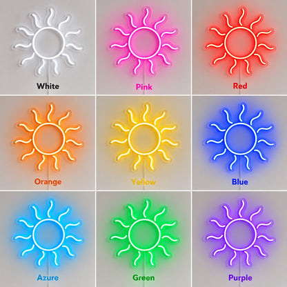 Amber Sun Rays LED Neon Sign - Shineneon