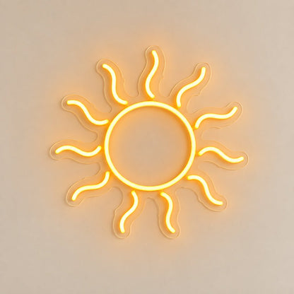 Amber Sun Rays LED Neon Sign - Shineneon
