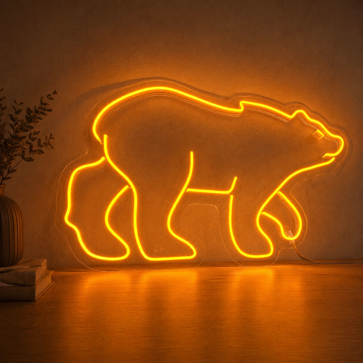 Amber Walking Bear Neon Sign LED Neon Sign high-converting product image