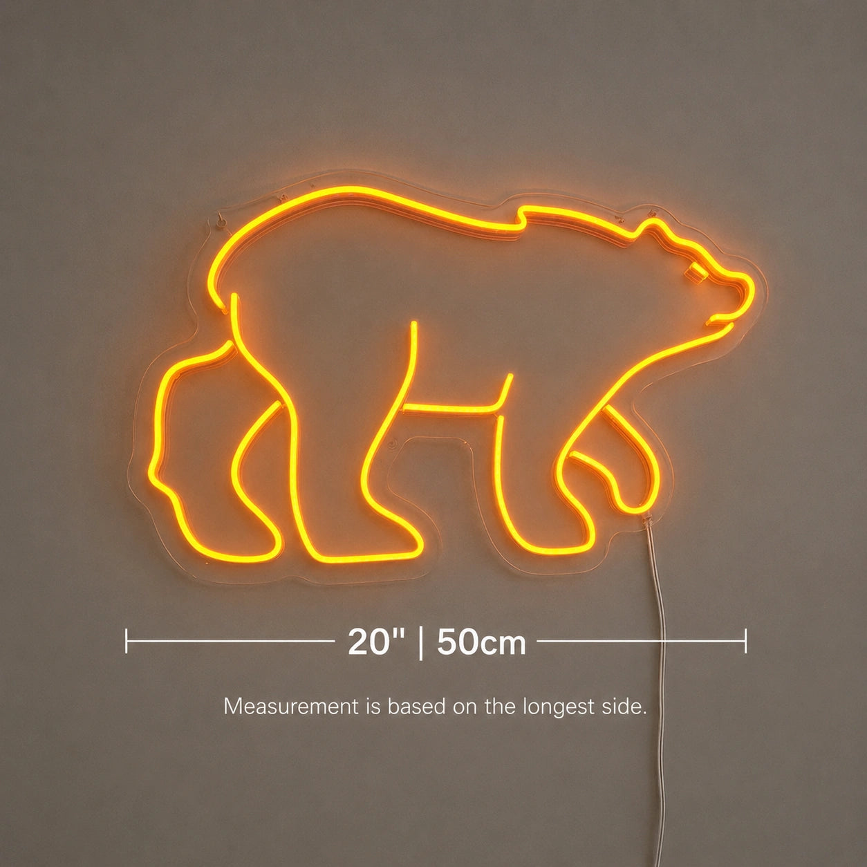Amber Walking Bear Neon Sign LED Neon Sign size image