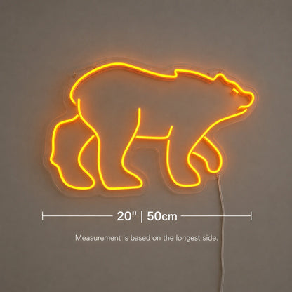 Amber Walking Bear Neon Sign LED Neon Sign size image
