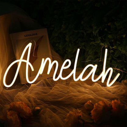 Amela Yellow Led Neon Sign - Shineneon