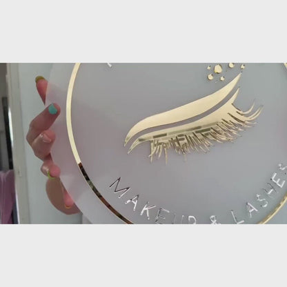 Amelie Makeup Salon Acrylic Business Logo Sign - Shineneon