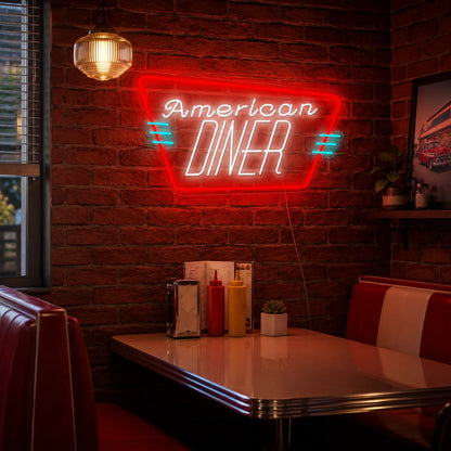 American Diner LED Neon Sign real lifestyle scene
