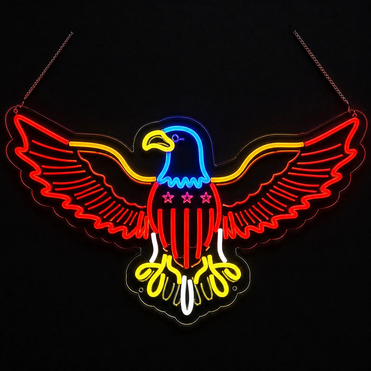 American Eagle Stars And Stripes Vintage LED Neon Sign main product image