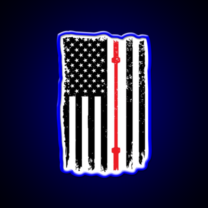 American Flag Gym Barbell Sports Gym Fitness Led Neon Sign Rgb Color