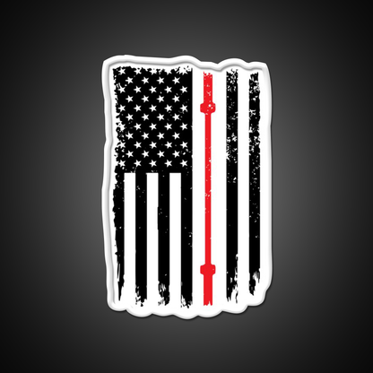 American Flag Gym Barbell Sports Gym Fitness Led Neon Sign Rgb Color