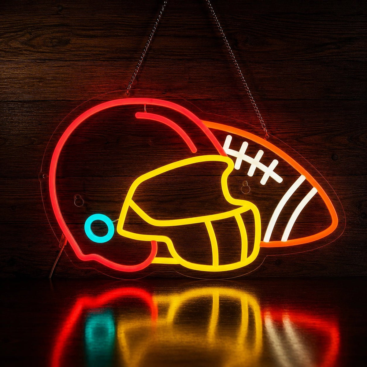 American Football And Helmet LED Neon Sign - Shineneon
