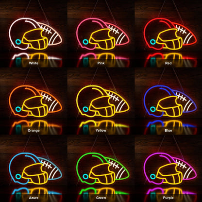 American Football And Helmet LED Neon Sign - Shineneon