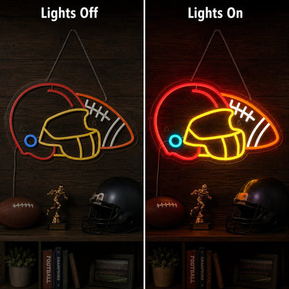 American Football And Helmet LED Neon Sign - Shineneon