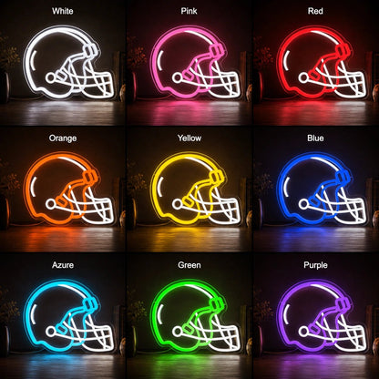 American Football Helmet Facemask LED Neon Sign - Shineneon
