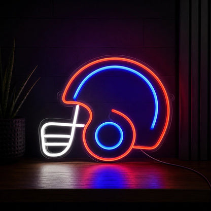 American Football Helmet Side Profile LED Neon Sign - Shineneon