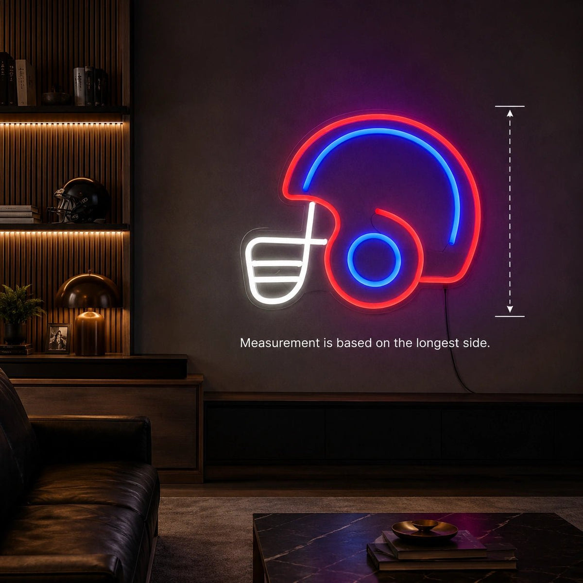 American Football Helmet Side Profile LED Neon Sign - Shineneon