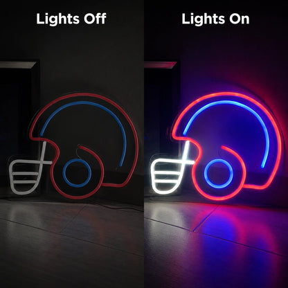 American Football Helmet Side Profile LED Neon Sign - Shineneon
