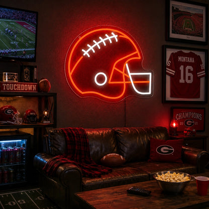 American Football Laces LED Neon Sign real lifestyle scene