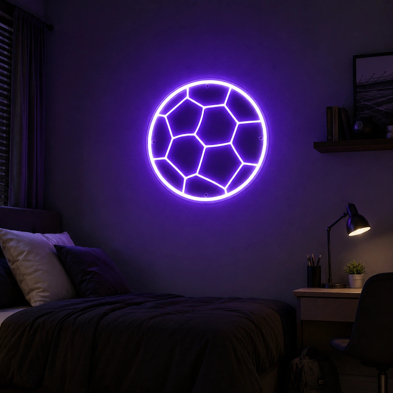 American Football LED Neon Sign size image