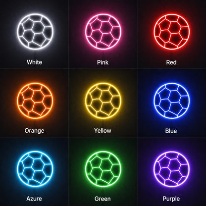 American Football LED Neon Sign day and night comparison