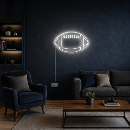 American Football Man Cave LED Neon Sign color grid