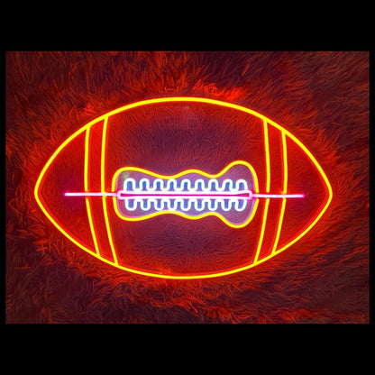 American Football Orange Blue Led Neon Sign For Sports Bar Decor | Shineneon