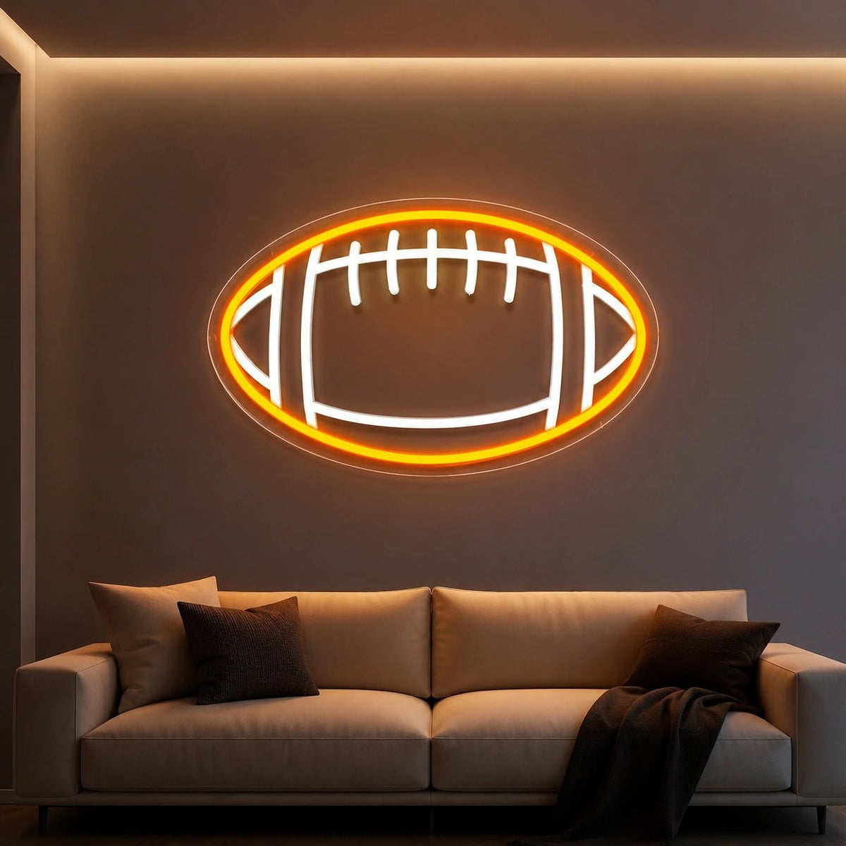 American Football Outline LED Neon Sign - Shineneon