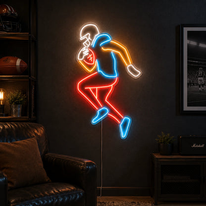 American Football Player LED Neon Sign size image