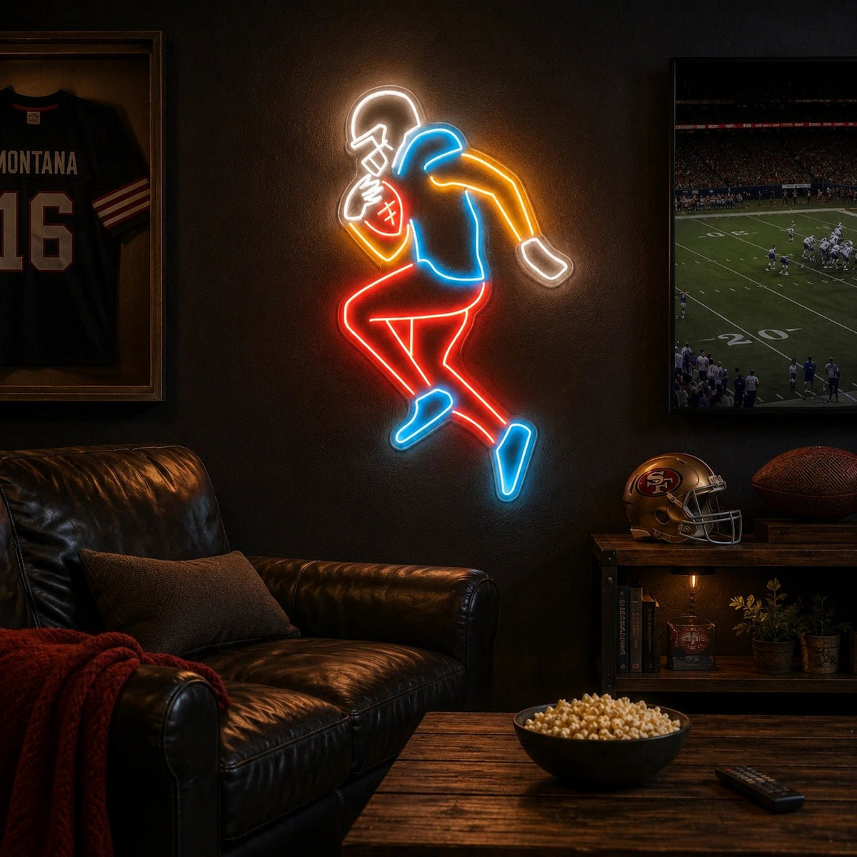 American Football Player LED Neon Sign - Shineneon