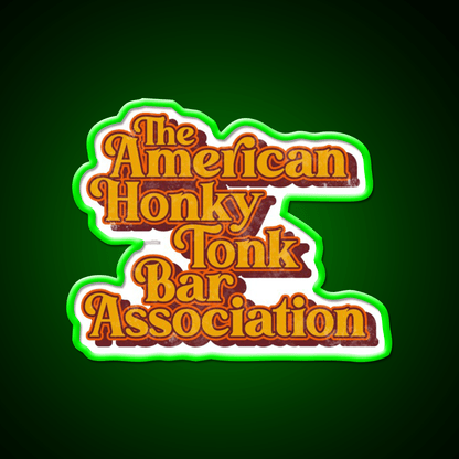 American Honky Tonk Bar Assoc Music Whiskey Drink Bar Led Neon Sign Rgb Color - Shineneon