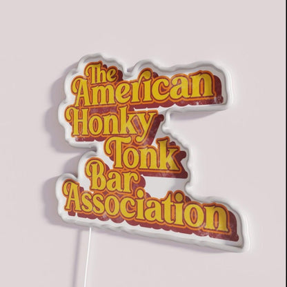 American Honky Tonk Bar Assoc Retro Classic Rgb Led Neon Sign - Shineneon