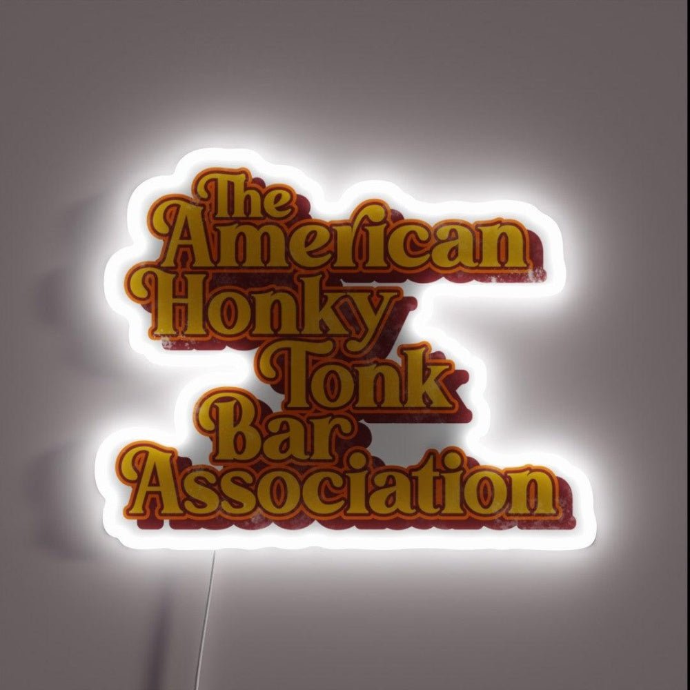 American Honky Tonk Bar Assoc Retro Classic Rgb Led Neon Sign - Shineneon