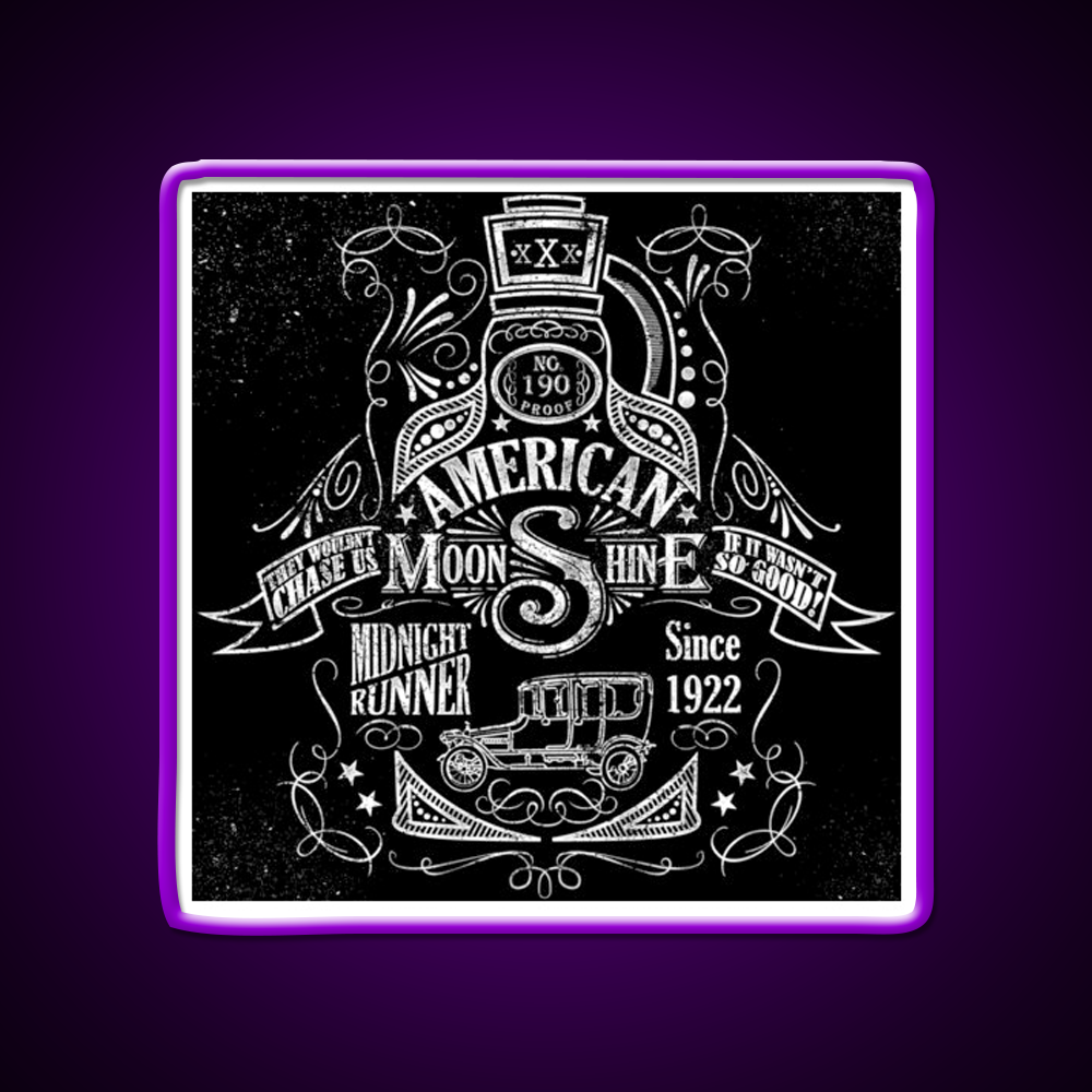 American Moonshine Vintage Whiskey Drink Bar Led Neon Sign Rgb Color