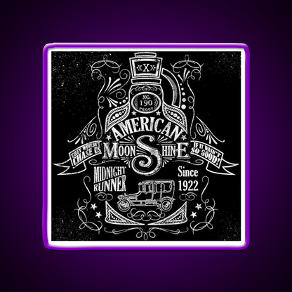 American Moonshine Vintage Whiskey Drink Bar Led Neon Sign Rgb Color