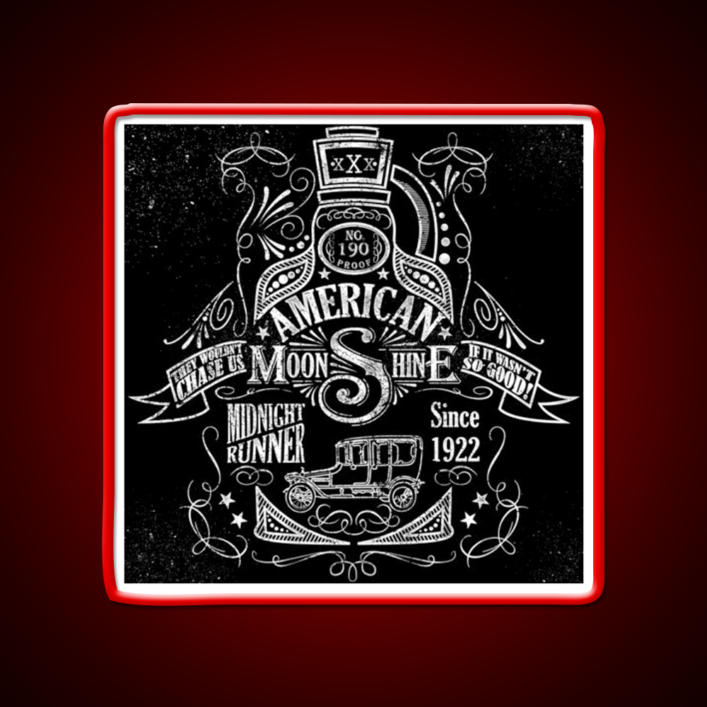 American Moonshine Vintage Whiskey Drink Bar Led Neon Sign Rgb Color