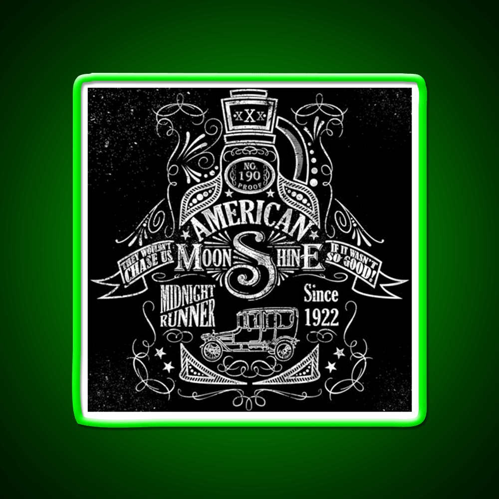 American Moonshine Vintage Whiskey Drink Bar Led Neon Sign Rgb Color - Shineneon