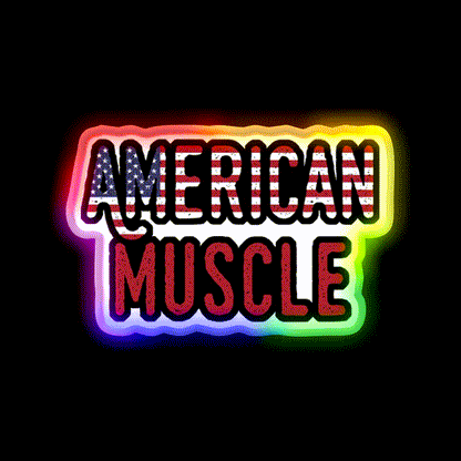 American Muscle Gym Slogan Gym Fitness Led Neon Sign Rgb Color