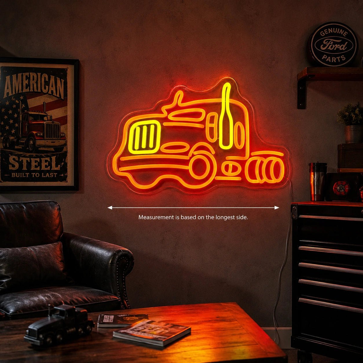 American Semi Truck LED Neon Sign - Shineneon