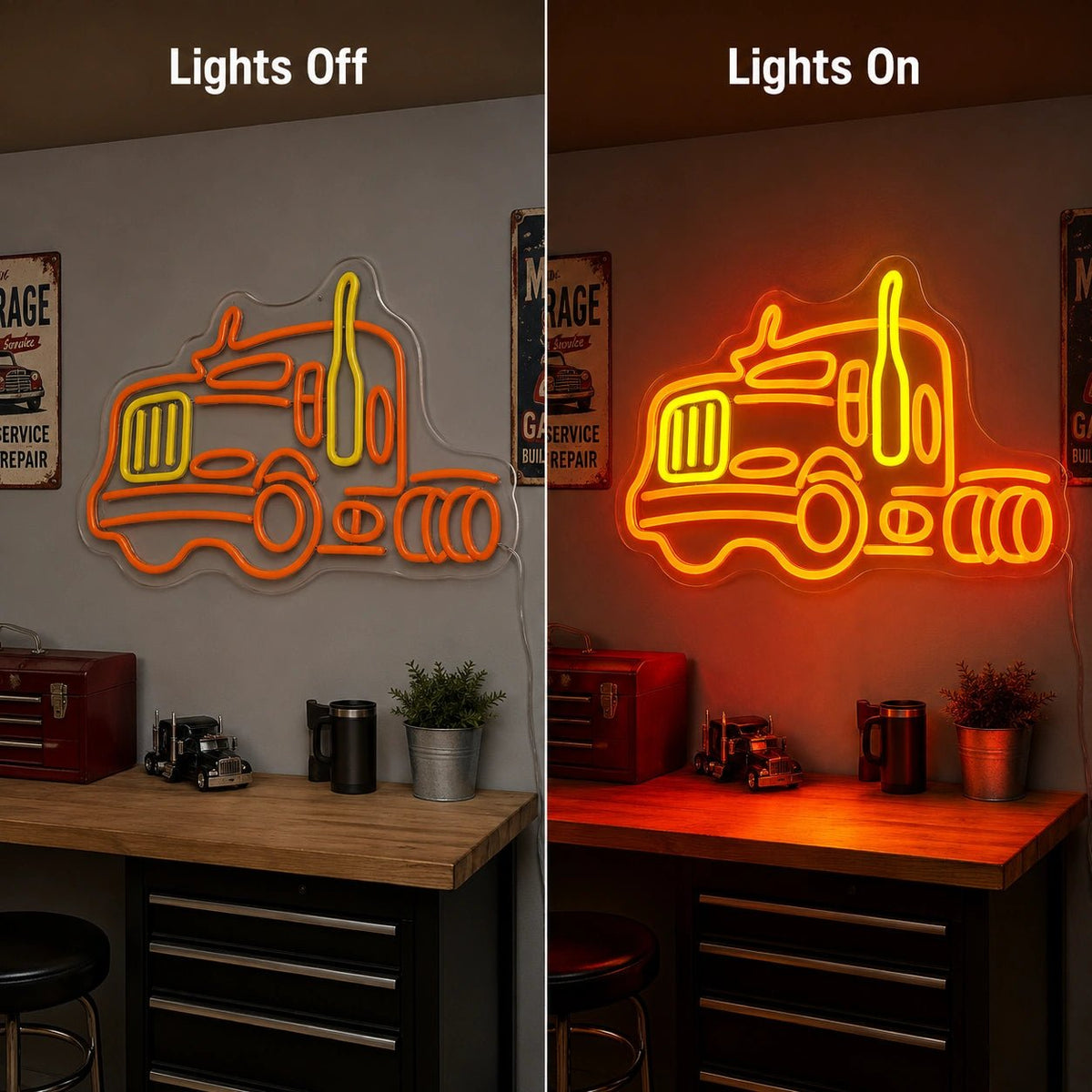 American Semi Truck LED Neon Sign - Shineneon