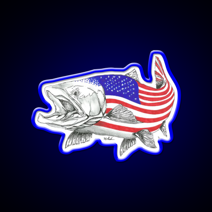 American Sl Head Salmon Beer Bar Decor Led Neon Sign Rgb Color - LED neon sign view 5