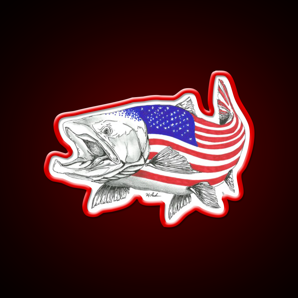American Sl Head Salmon Beer Bar Decor Led Neon Sign Rgb Color - LED neon sign view 10