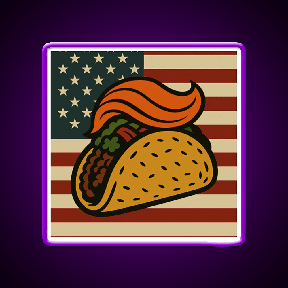 American Taco Led Neon Sign Mexican Food Sign Rgb Color - Shineneon